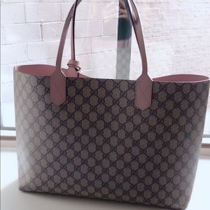 Gucci reversible pink tote medium size